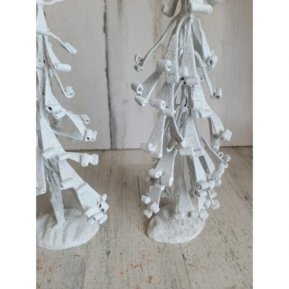Pacific rim white glitter Xmas tree star Unique Home decor pine set figure